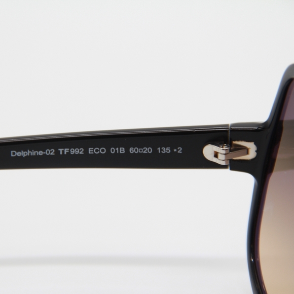 NEW TOM FORD SQUARE SUNGLASSES TOM FORD TF992 01B TOM FORD DELPHINE-02 FT0992/S - Picture 11 of 12
